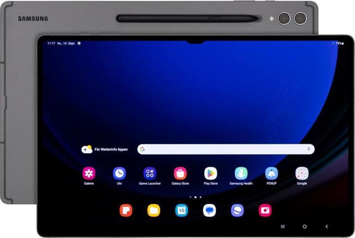 Actual product image Samsung Galaxy Tab S9 Ultra (5G, 14.60", 1000 GB, Graphite grey)