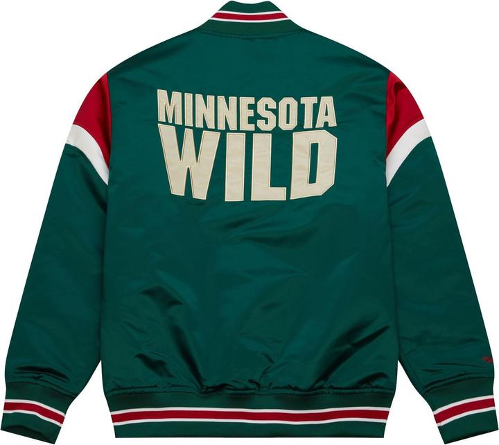 Actual product image Mitchell & Ness M&N Heavyweight Satin Veste NHL Minnesota Wild (L)