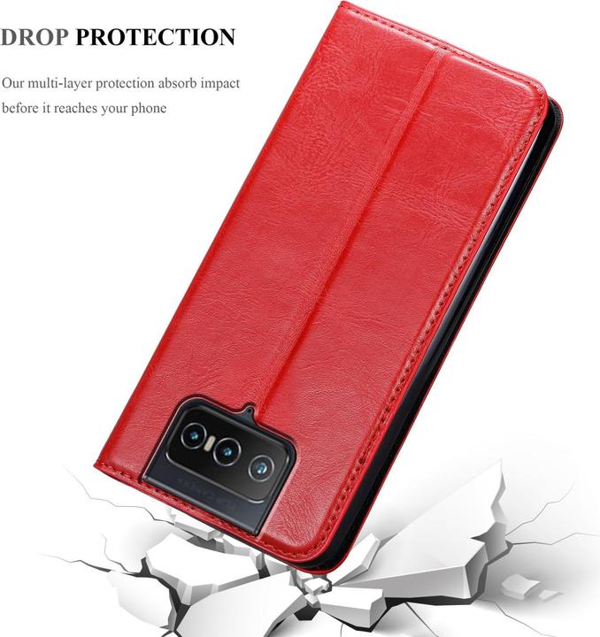 Actual product image Cadorabo Book Invis. Magnet sleeve (Asus Zenfone 8 Flip)