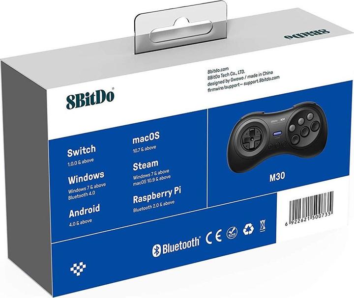 Produktbild 8bitdo M30 Bluetooth Wireless Pad (Android, Windows, Switch, Raspberry Pi 3, Linux)