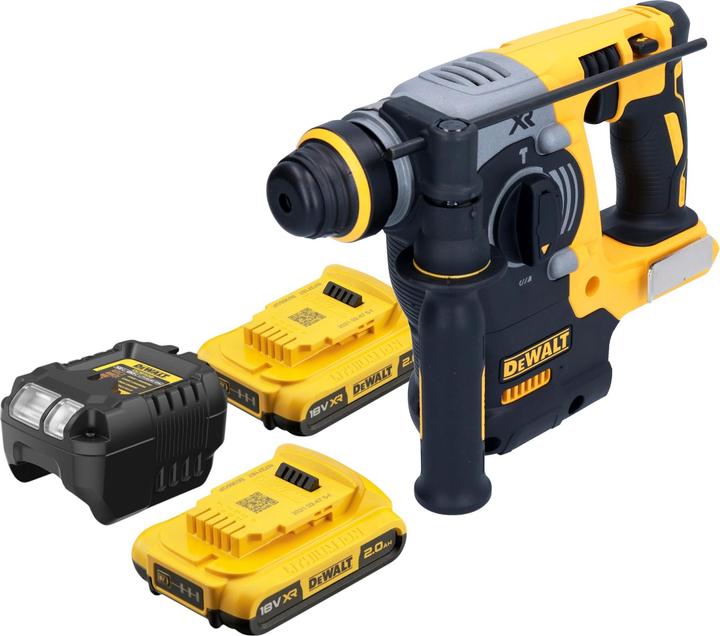 DeWalt DCH 273 D2 Akku Kombihammer 18 V 2,1 J SDS Plus Brushless + 2x Akku 2,0 Ah + Ladegerät (Batteria)