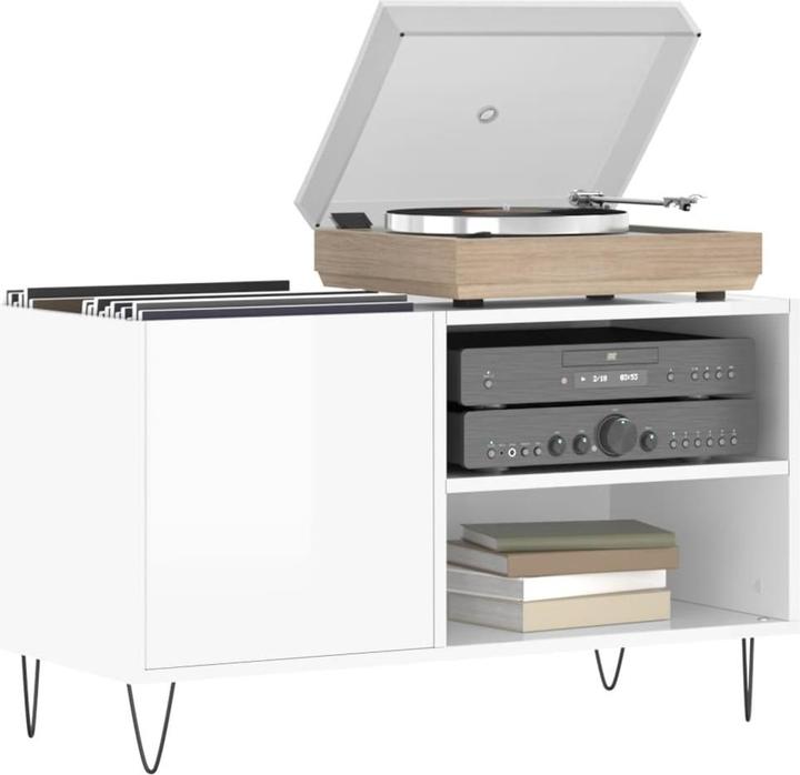 Immagine prodotto VidaXL Plattenschrank Hochglanz-Weiss 85x38x48 cm Holzwerkstoff
