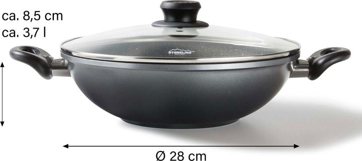 Image du produit Stoneline Wok (28 cm, Wok, Fonte d'aluminium)