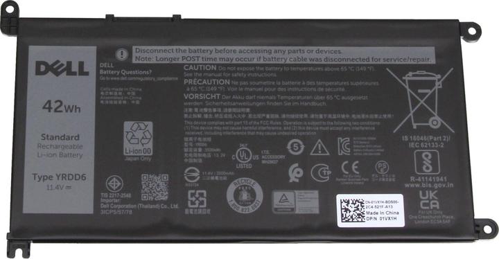 Actual product image Dell YRDD6 (3 Cells, 3500 mAh)
