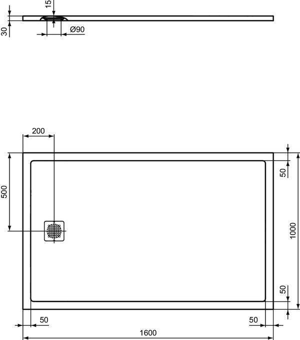 Image du produit Ideal Standard Douche rectangulaire Ultra Flat S 1600x1000mm K8319
