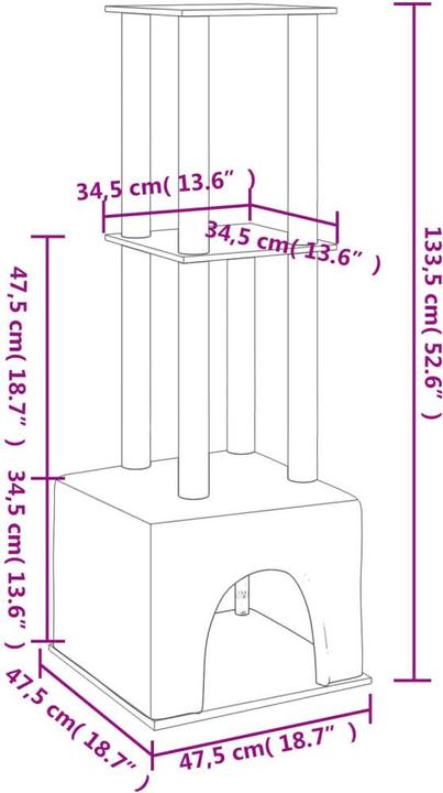 Actual product image VidaXL Christoffer (133.50 cm, Light grey)