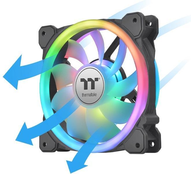 Produktbild Thermaltake SWAFAN 14 RGB Computergehäuse Ventilator 14 cm Schwarz 3 Stück(e) (140 mm, 3 x)