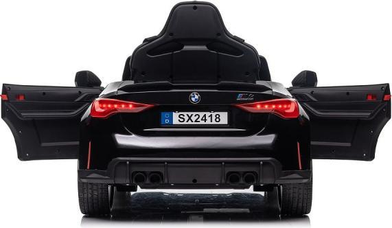 Actual product image Es-toys Electric children's car - black - "BMW M4" - Licensed - 12V7A battery, MP3, leather seat+EVA (12 V)