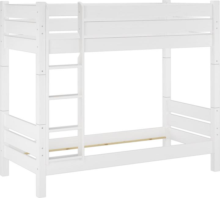 Produktbild Erst-Holz Erwachsenen-Etagenbett weiss 90x220 Hochbett teilbar Nische 100 2 Rollroste 60.16-09-220 W T100 (90 x 220 cm)