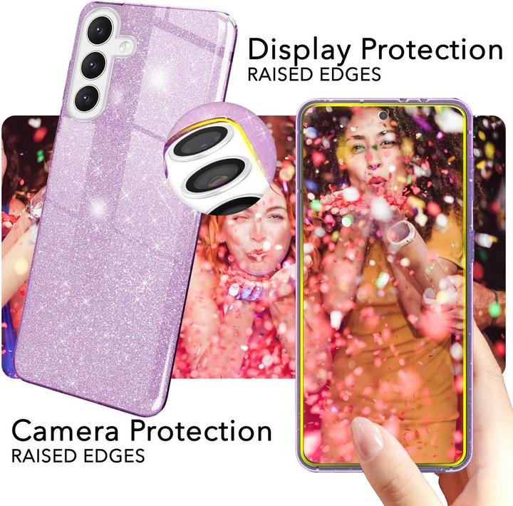 Actual product image Nalia Glitter hybrid cover (Samsung Galaxy S24)