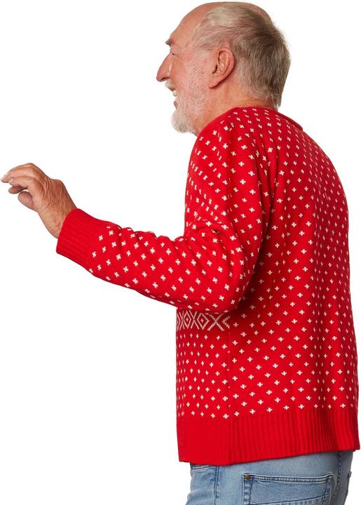 Produktbild tectake Weihnachtspullover Schneegestöber rot-weiss (S)