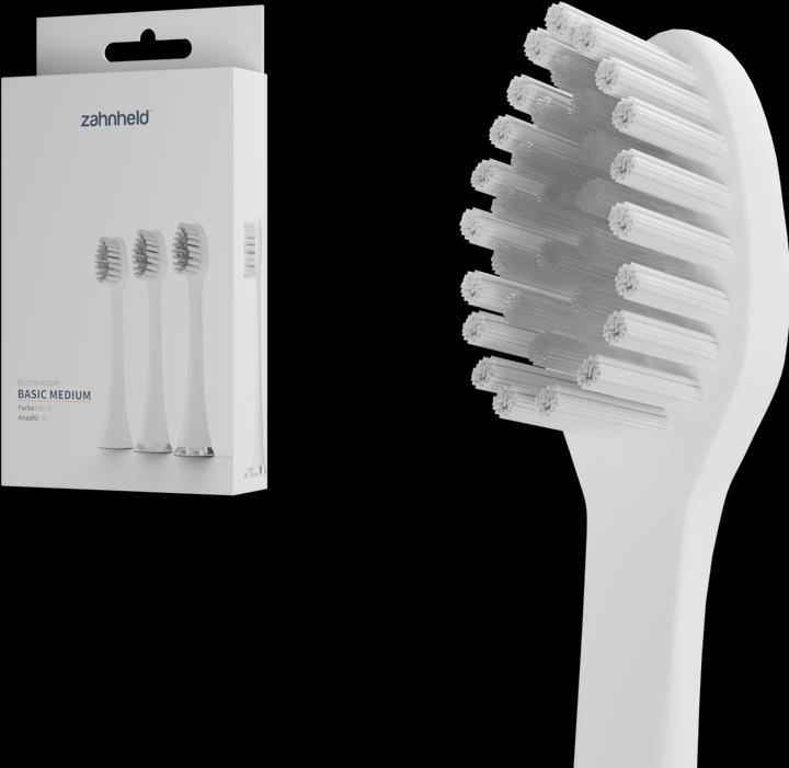 Zahnheld Bürstenkopf Basic Medium 3x Weiss (3 x)
