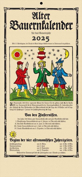 Alter Bauernkalender 2025 (Deutsch)