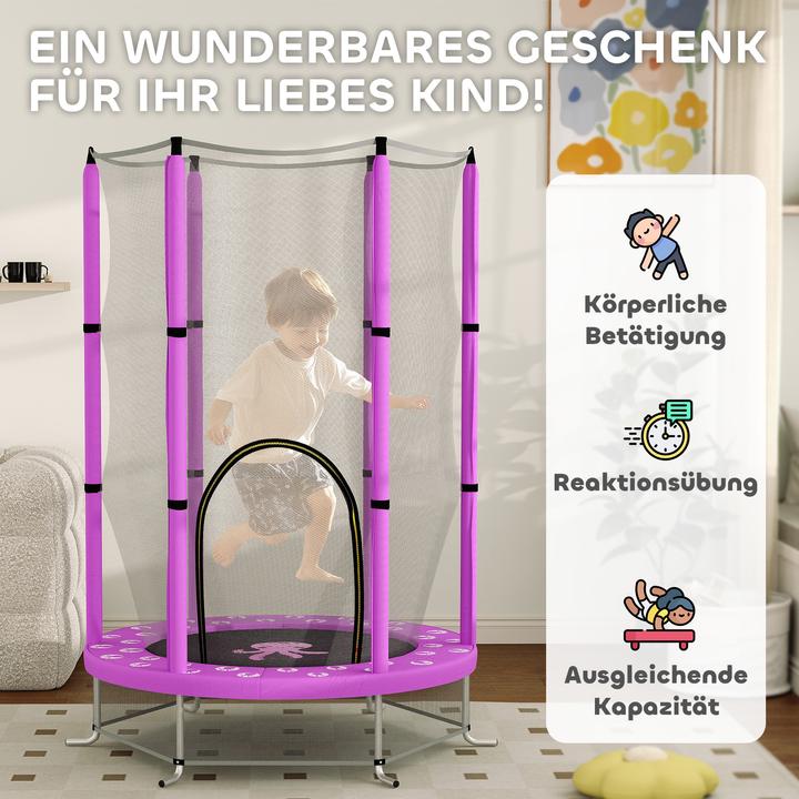 Immagine prodotto Aiyaplay Kinder Trampolin Stahl, Kunststoff Violett (140 cm)