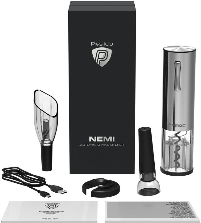 Immagine prodotto Prestigio Set di apribottiglie elettrici Nemi (Cavatappi elettrico)