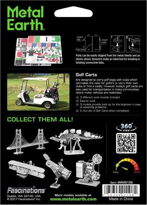 Produktbild Metal Earth constructie speelgoed Golf Cart SET of 3
