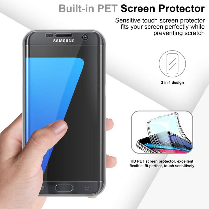 Immagine prodotto Cadorabo Custodia per Samsung Galaxy S7 EDGE TPU 360 Grad Case (Samsung Galaxy S7 Edge)