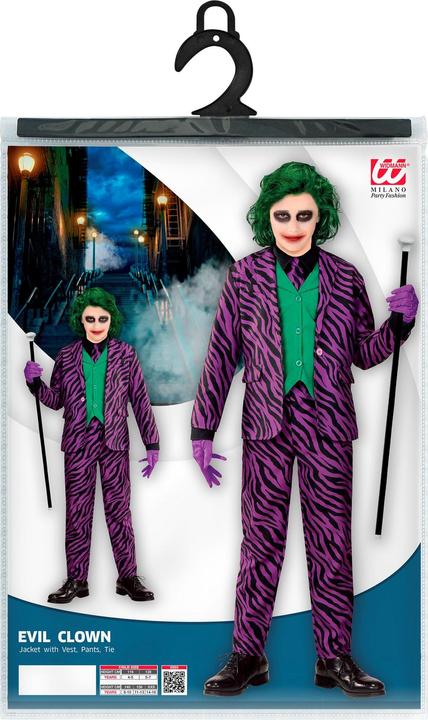Immagine prodotto Widmann EVIL CLOWN (giacca con gilet, pantaloni, cravatta), 116 cm / 4-5 anni (4, 5)