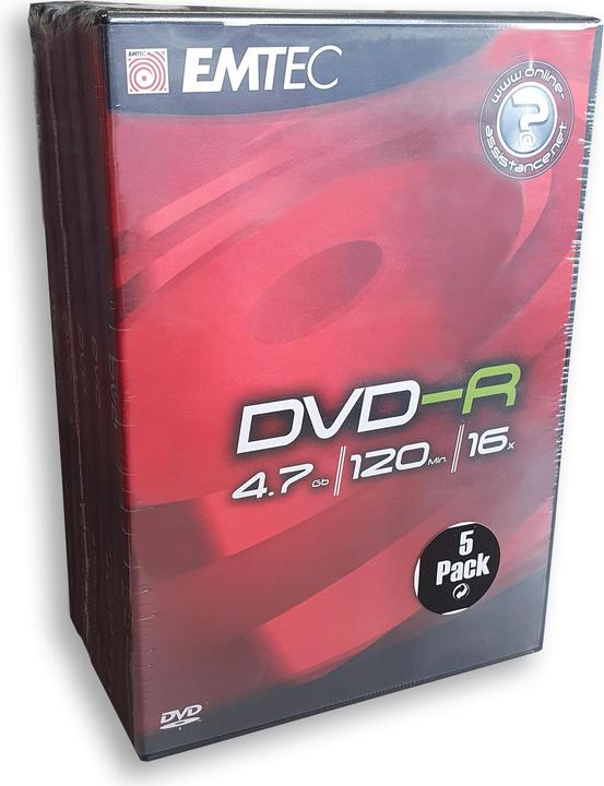Image du produit Emtec DVD-R 4,7 Go 16x (5 x)
