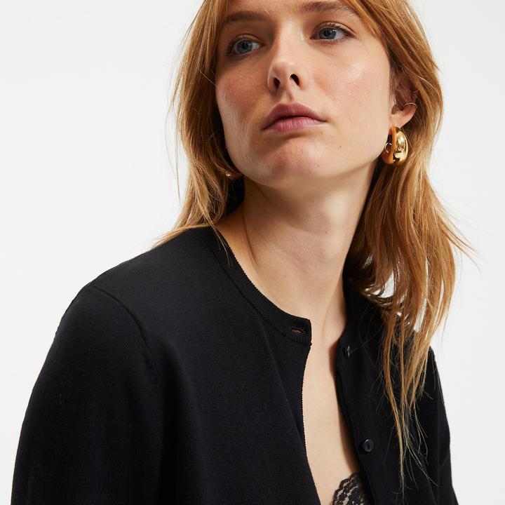 Produktbild La Redoute Collections Cardigan mit rundem Ausschnitt (38)