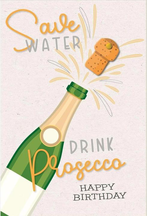 Immagine prodotto Susy Card Biglietto di compleanno Bottiglia di champagne ruotabile 11,5 x 17 cm (1 pz.)