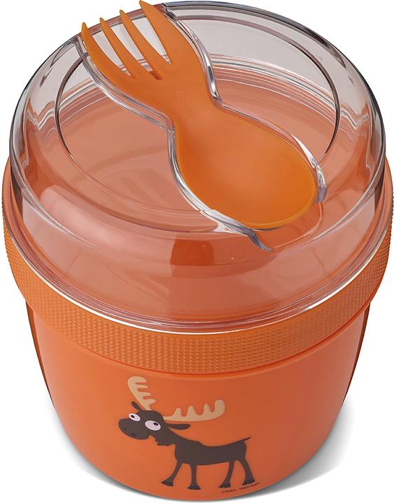 Actual product image Carl Oscar Nice Cup ™ L Orange-Moose breakfast container with cooling insert