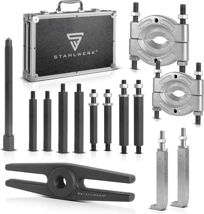 Immagine prodotto Stahlwerk Set di estrattori per cuscinetti Set di estrattori da 14 pezzi Utensile speciale