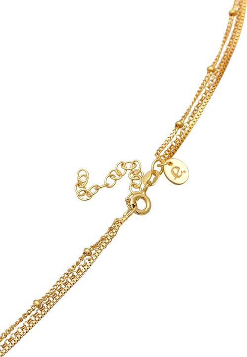 Actual product image Elli Gemstone necklace, layer (925 Sterling silver gold-plated, Moonstone, 40 cm)