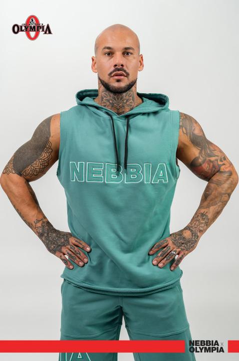 Immagine prodotto Nebbia Sleeveless Hoodie Sweatshirt Iron Beast 710 - green (XXL)