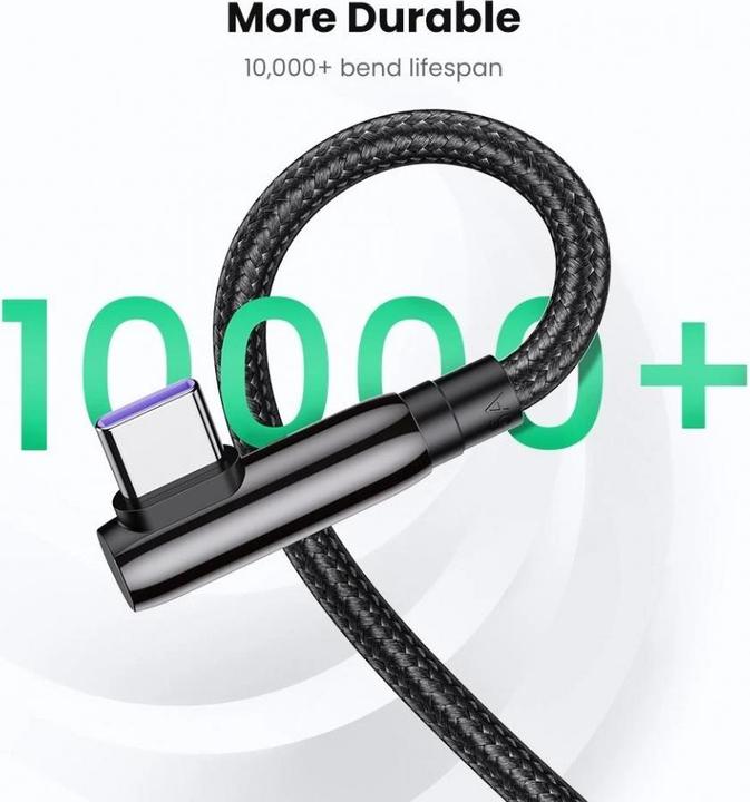 Produktbild Ugreen Cable USB to USB-C US317 Angled, 2m (black) (2 m, USB 2.0)