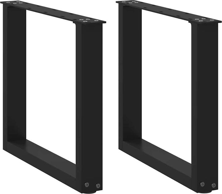 Image du produit VidaXL Pieds de table basse en U 2 pcs. noir 60x(72-73) cm acier Pied de table