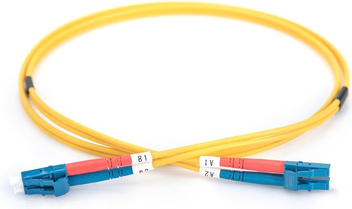 Produktbild Digitus LWL Patchkabel LC/LC 09/125µm Singelmode Duplex Halogenfrei mit Messprotokoll gelb 1m (1 m)