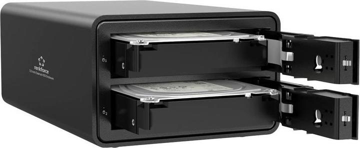 Immagine prodotto Renkforce RF-6647596 8.9 cm (3.5 Zoll) Festplattengehäuse 2 Bay 3.5 Zoll USB-A ( (3.5")
