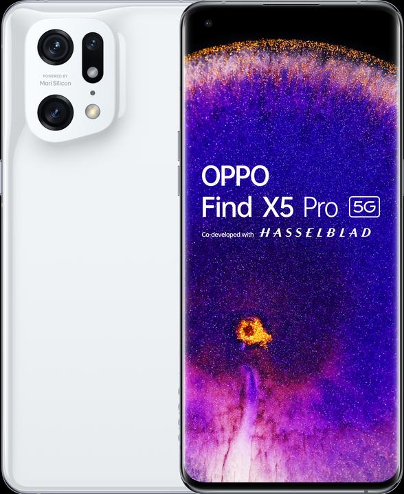 OPPO Find X5 Pro (256 Go, Ceramic White, 6.70", Double SIM hybride + eSIM, 50 Mpx, 5G)