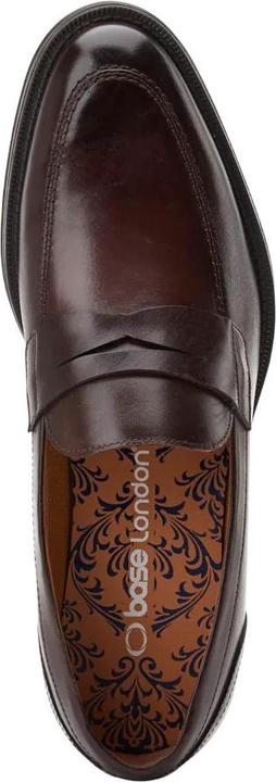 Actual product image Base London Mens Kennedy Leather Slip-on Loafers (42)