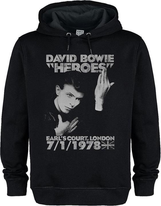 Actual product image Amplified Unisex Adult Heroes 1978 David Bowie Hoodie (XL)