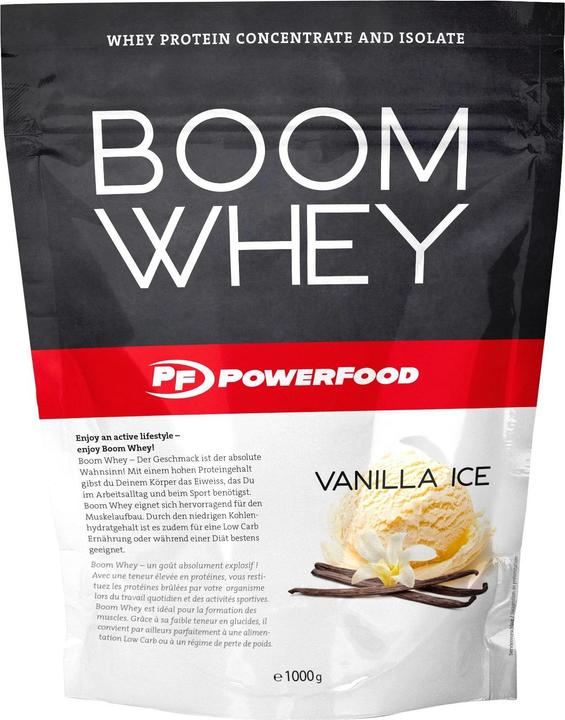 Actual product image PowerFood One Boom Whey (Vanilla, 1 pcs., 1000 g)
