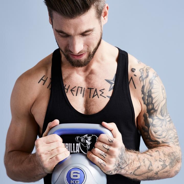 Produktbild Gorilla Sports Kettlebell Stylish (2 x 8 kg, 2 x 6 kg, 2 x 3 kg)
