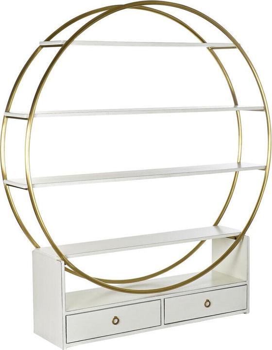 Produktbild DKD Home Decor Shelves 160 x 35 x 180 cm Golden Metal White Poplar (160 x 35 x 180 cm)