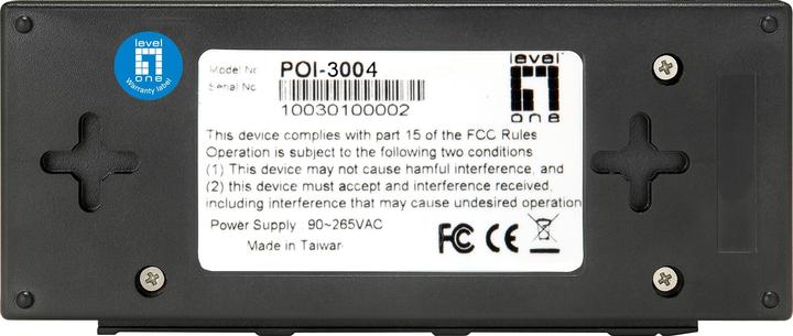 Actual product image LevelOne POI-3004: High Power PoE Injector (802.3af (PoE), 30 W)