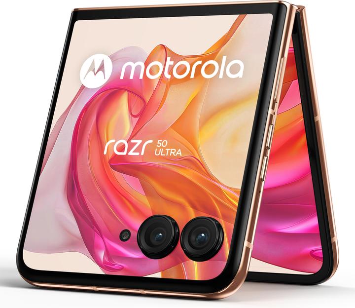 Immagine prodotto Motorola Razr 50 Ultra (512 GB, Peach Fuzz, 6.90", SIM + eSIM, 50 Mpx, 5G)