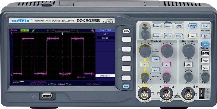 Actual product image Metrix DOX2025B Digital Oscilloscope 20MHz 2-Channel 50 GSa/s 32 kpts 8 Bit Digital Memory (DSO) 1pc. (CAT II 300V)