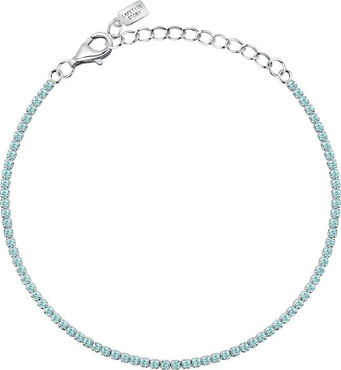 Actual product image La Petite Story Silver tennis bracelet with light blue zircons Silver LPS05AWV35 (16 cm, 925 silver)