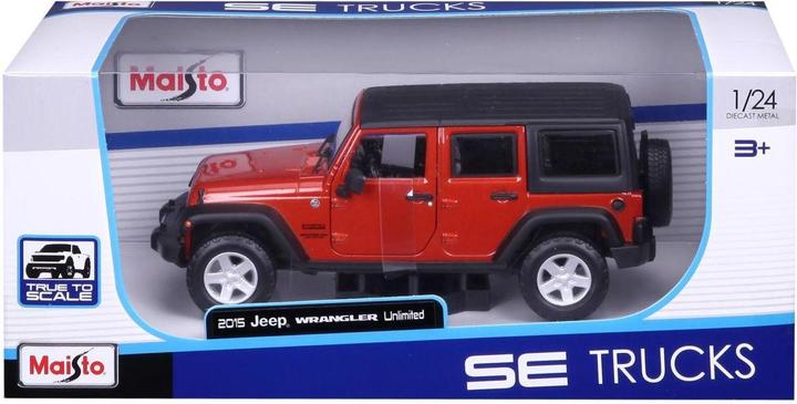 Produktbild Maisto Jeep Wrangler Unlimited 2015 1/24 orange