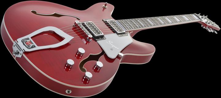 Immagine prodotto Hagstrom Chitarra elettrica, Super Viking, Wild Cherry Transparent Flame