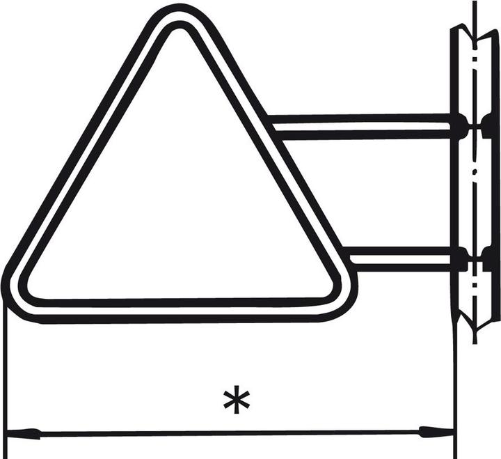 Actual product image Moravia Tubular frame Ø 32 mm for triangular signals