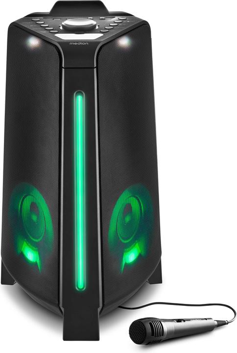 Image du produit Medion MD 43552 Enceinte de fête noire (4 h, Fonctionnement sur secteur, Fonctionnement sur batterie)