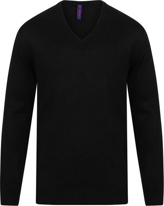 Actual product image Henbury Mens Acrylic V Neck Sweatshirt (XL)