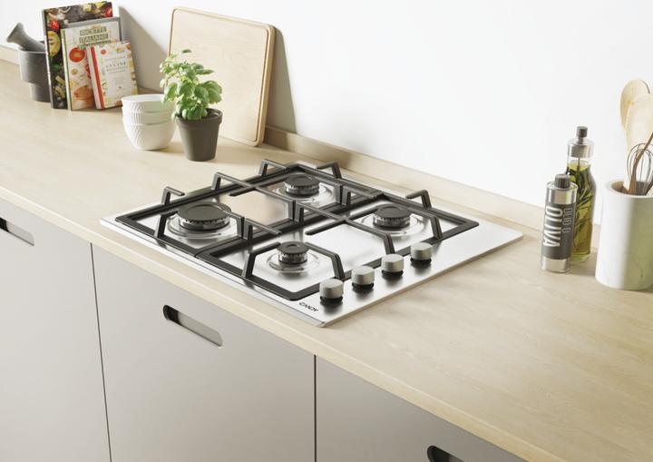 Productafbeelding Candy CHG6LX Roestvrij Staal Inbouw 60 cm Gas 4 Kookplaat(en)