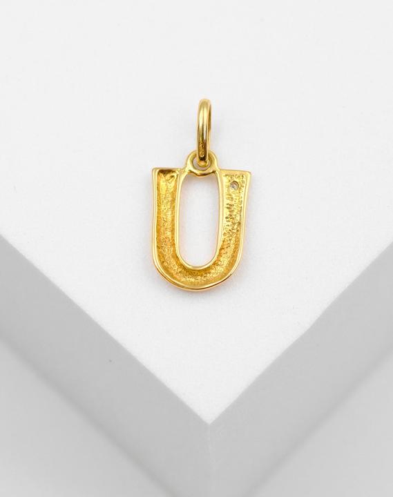 Actual product image Muau Letter (750, White gold, 18K yellow gold)